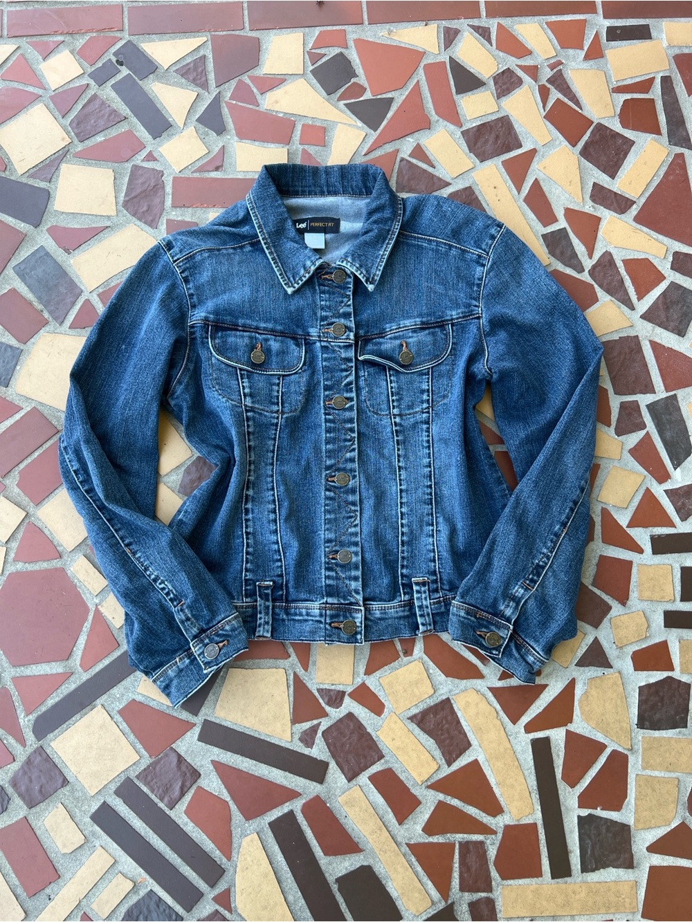Lee Women's Dark Blue Denim Trucker Jacket